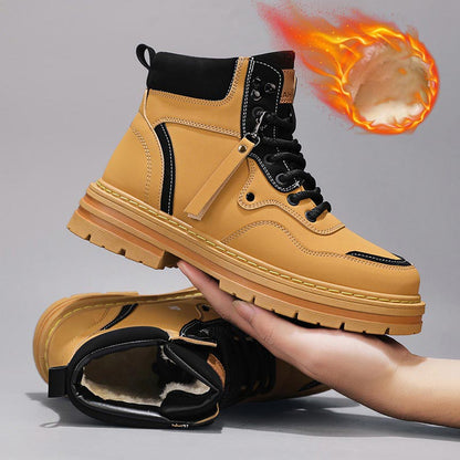 🔥Vente chaude🔥Bottes montantes à lacets en peluche pour homme (50 % de réduction)