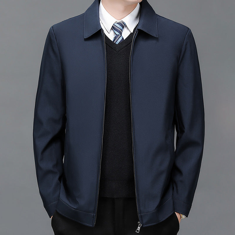 Veste à glissière à revers pour le vent pour hommes （50% de réduction）