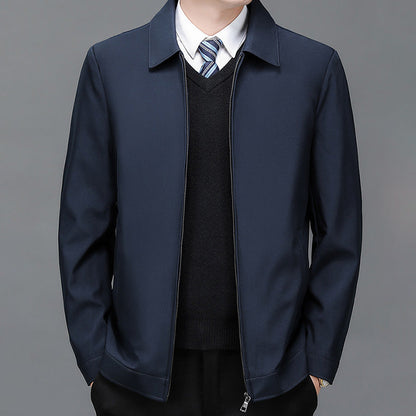 Veste à glissière à revers pour le vent pour hommes （50% de réduction）