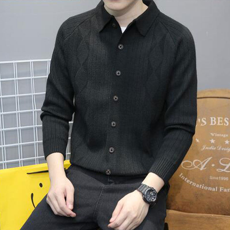Men's Casual Lapel Knitted Cardigan（50% OFF）