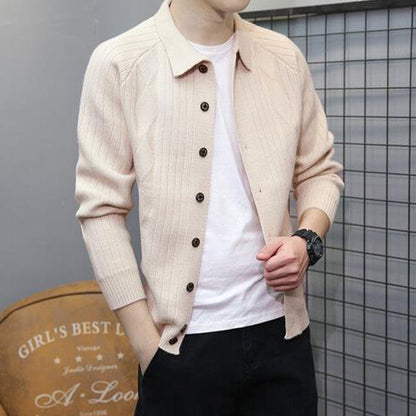 Men's Casual Lapel Knitted Cardigan（50% OFF）