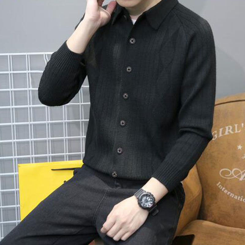 Men's Casual Lapel Knitted Cardigan（50% OFF）