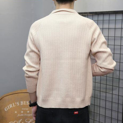 Men's Casual Lapel Knitted Cardigan（50% OFF）