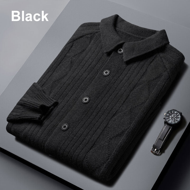 Men's Casual Lapel Knitted Cardigan（50% OFF）