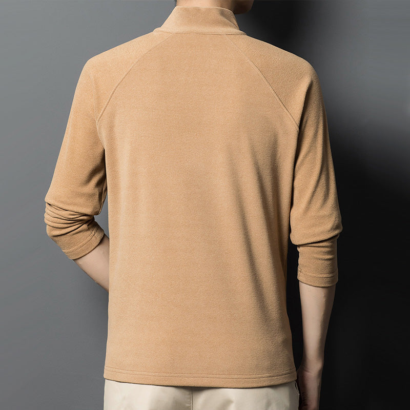 Sweat à zip à manches longues chaudes pour hommes