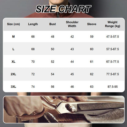 Sweat à zip à manches longues chaudes pour hommes