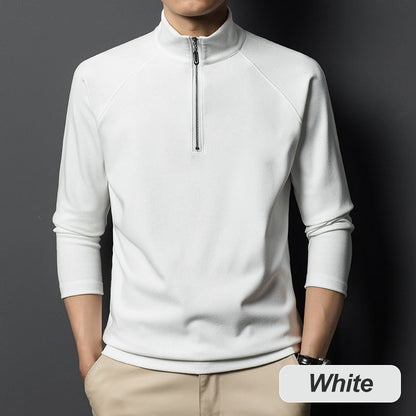 Sweat à zip à manches longues chaudes pour hommes