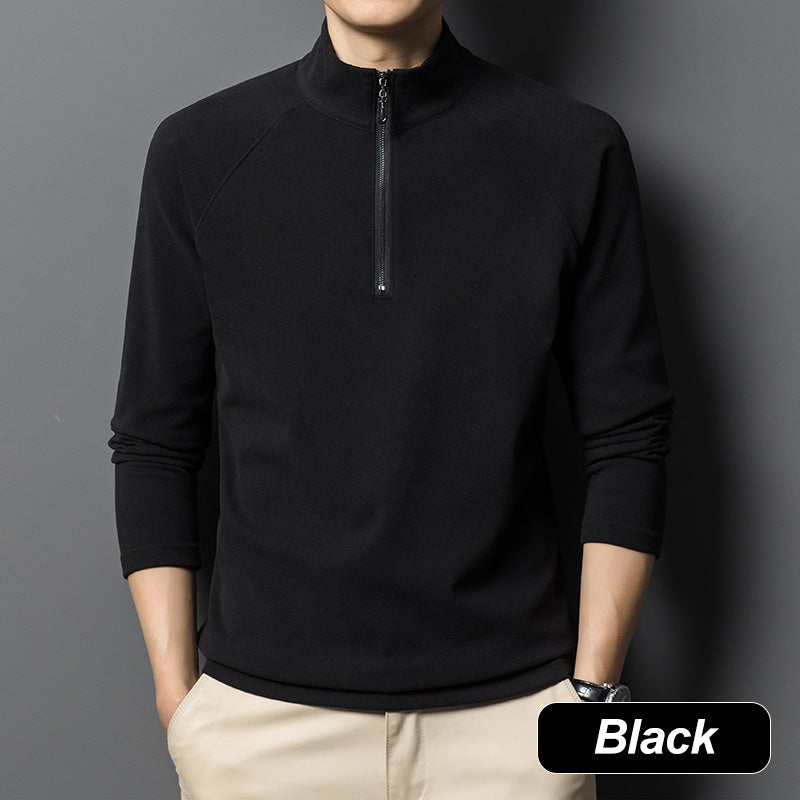 Sweat à zip à manches longues chaudes pour hommes