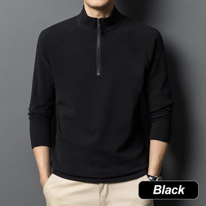 Sweat à zip à manches longues chaudes pour hommes