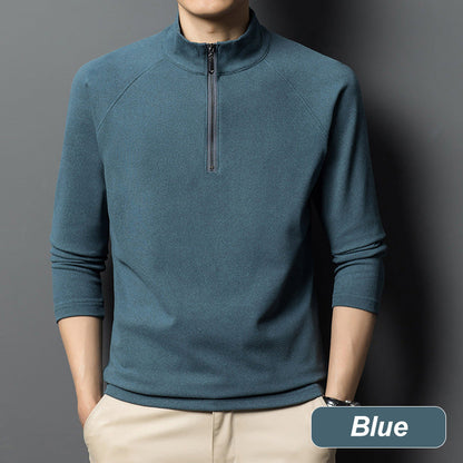 Sweat à zip à manches longues chaudes pour hommes