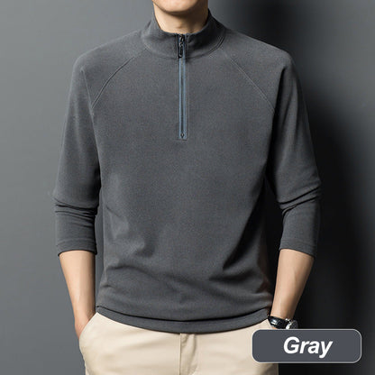 Sweat à zip à manches longues chaudes pour hommes
