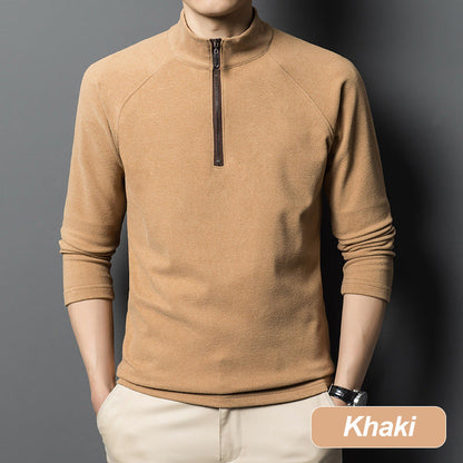 Sweat à zip à manches longues chaudes pour hommes