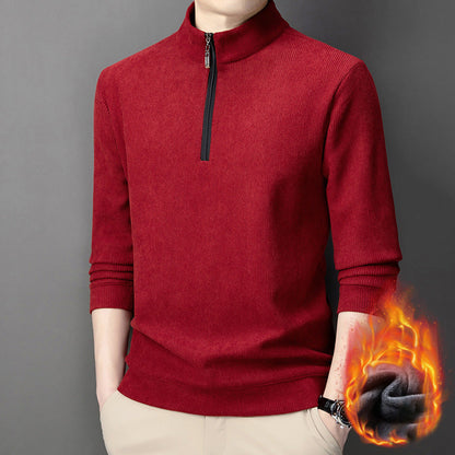 Men's Quarter Zip Pullover with Plush Lining - Buy 2 Get Free Shipping