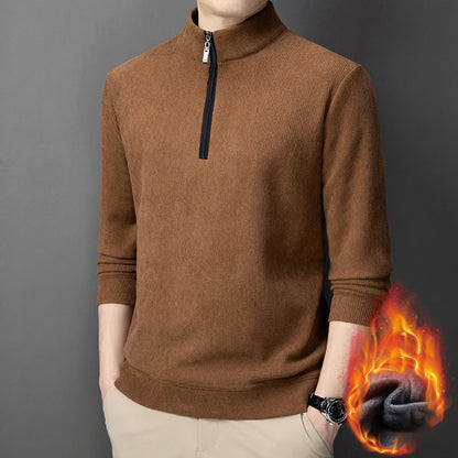 Men's Quarter Zip Pullover with Plush Lining - Buy 2 Get Free Shipping