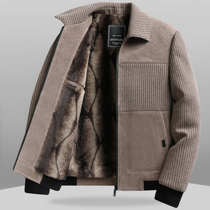 Veste chaude à la mode pour hommes avec fermeture éclair