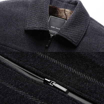Veste chaude à la mode pour hommes avec fermeture éclair