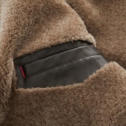 Veste en cuir PU à revers rembourrée polyvalente pour hommes （50% de réduction）