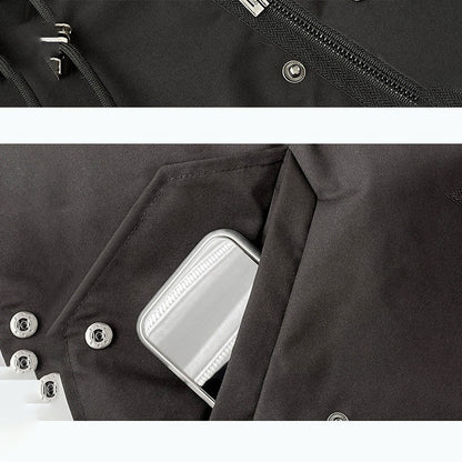 Veste de mi-longueur masculine avec fourrure synthétique amovible （50% de réduction）
