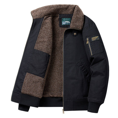 Bomber à revers d'hiver pour hommes avec doublure en coton （50% de réduction）