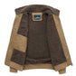 Men's Winter Lapel Bomber Jacket With Cotton Lining（50% OFF）