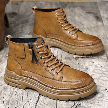 Bottes de cheville bordées de la peluche pour hommes （50% de réduction）