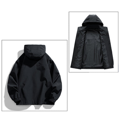Veste à capuche à zip-up chaude décontractée pour hommes （50% de réduction）