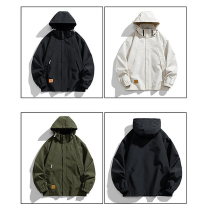 Veste à capuche à zip-up chaude décontractée pour hommes （50% de réduction）