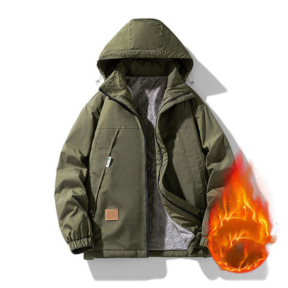 Veste à capuche à zip-up chaude décontractée pour hommes （50% de réduction）