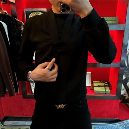 Men's Faux Two Piece Long Sleeve Top（50% OFF）