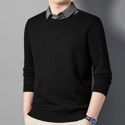 Men's Fake Two Piece Lapel Long-Sleeve Tops（50% OFF）