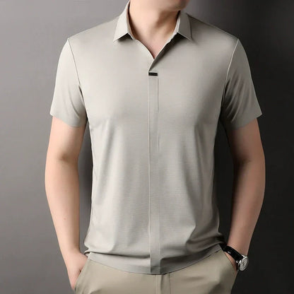 🔥Men's Breathable Short Sleeve Collar Shirt（50% OFF）