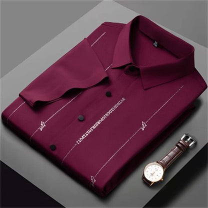 ✨Men's Stretch Anti-Wrinkle Ice Silk Shirt（50% OFF）