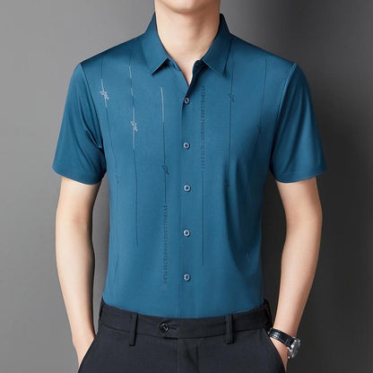 ✨Men's Stretch Anti-Wrinkle Ice Silk Shirt（50% OFF）