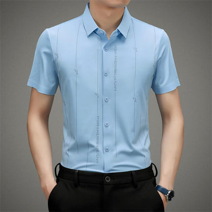 ✨Men's Stretch Anti-Wrinkle Ice Silk Shirt（50% OFF）