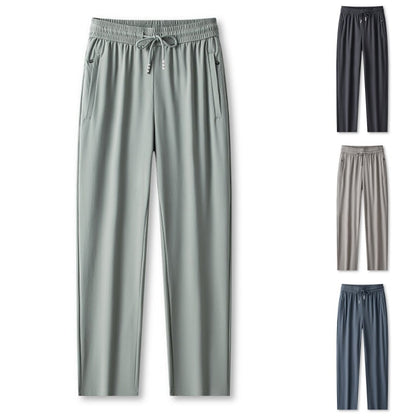 Ice Feel Quick-Dry Athletic Pants – Cooling Fabric, Loose Fit & Moisture-Wicking (M–4XL)