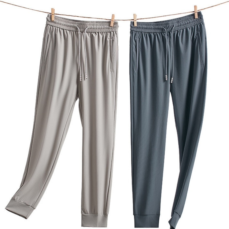 Ice Feel Quick-Dry Athletic Pants – Cooling Fabric, Loose Fit & Moisture-Wicking (M–4XL)
