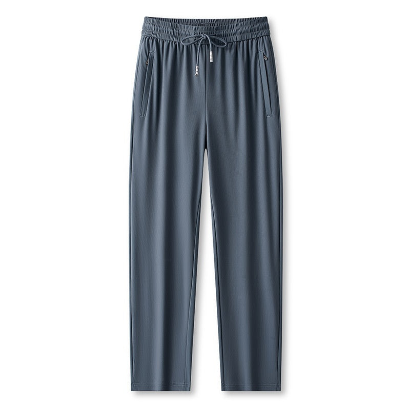 Ice Feel Quick-Dry Athletic Pants – Cooling Fabric, Loose Fit & Moisture-Wicking (M–4XL)