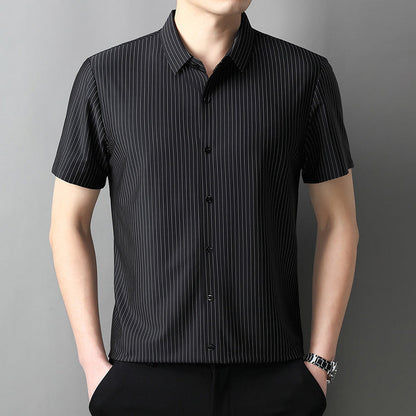 ⏳Offres spéciales d'été💥Chemise boutonnée rafraîchissante à rayures pour homme