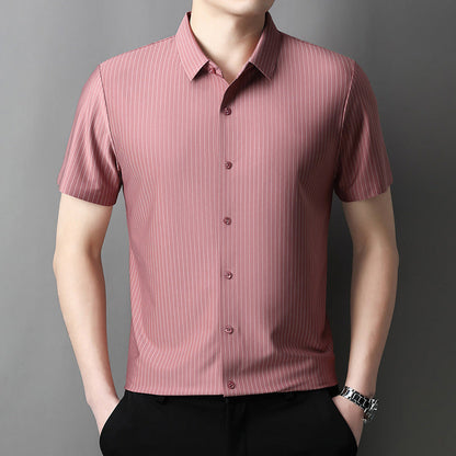 ⏳Offres spéciales d'été💥Chemise boutonnée rafraîchissante à rayures pour homme