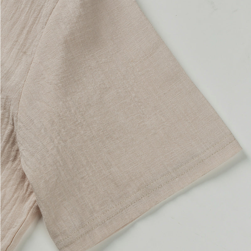 T-shirt à collier à manches courtes à manches courtes pour hommes décontractées （50% de réduction）