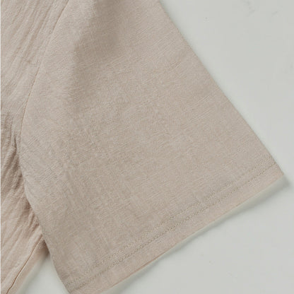 T-shirt à collier à manches courtes à manches courtes pour hommes décontractées （50% de réduction）