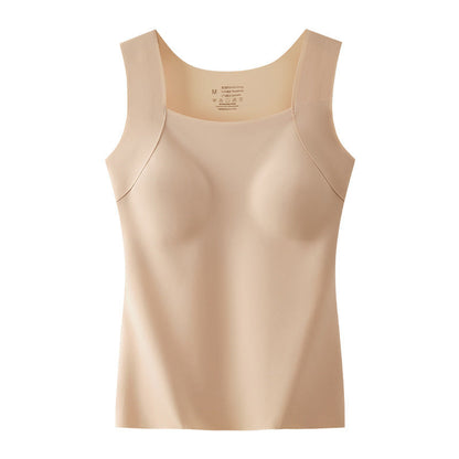 Shaping tank top with built-in bra