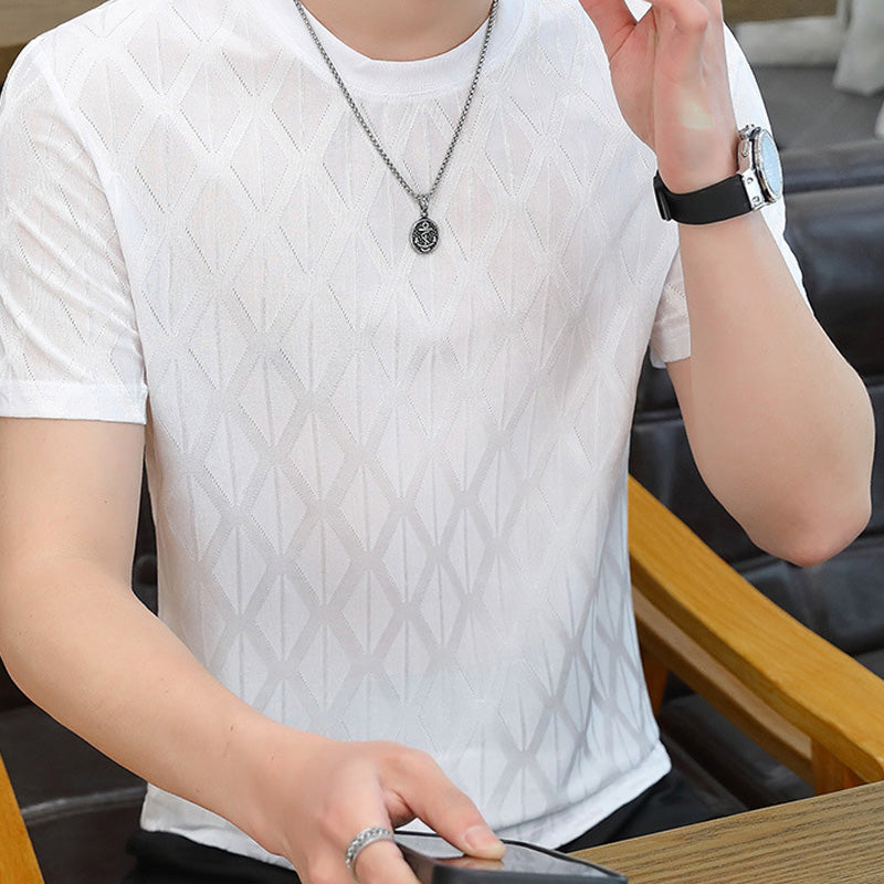 Chèque de diamant pour hommes en relief