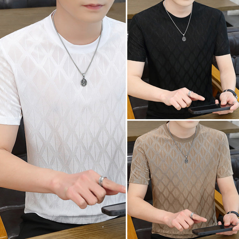 Chèque de diamant pour hommes en relief