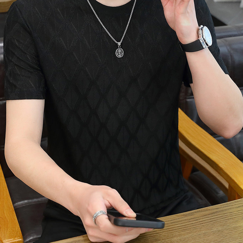 Chèque de diamant pour hommes en relief