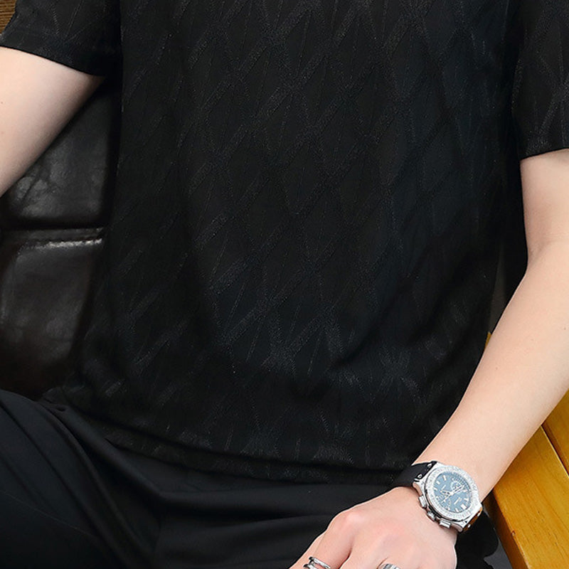 Chèque de diamant pour hommes en relief