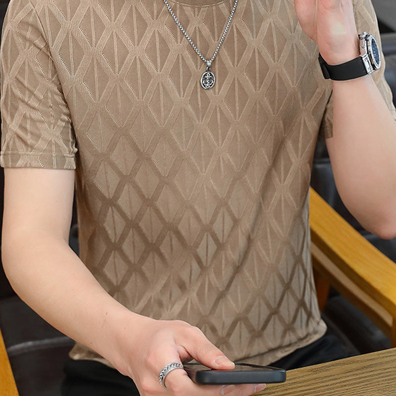 Chèque de diamant pour hommes en relief