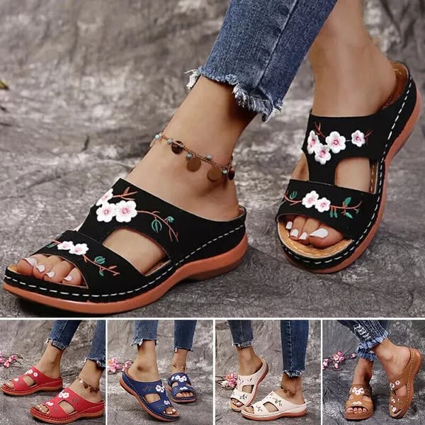 Women's Comfortable Open-Toe Platform Slippers