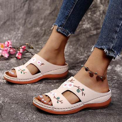 Women's Comfortable Open-Toe Platform Slippers