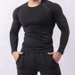Men's Casual Long Sleeve Tight Fit Quick Dry Fitness Top